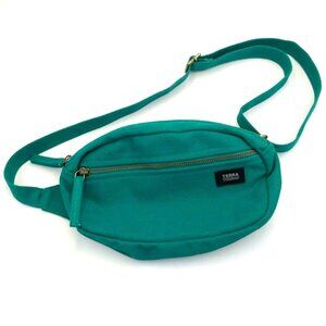 Terra Thread Fanny Pack Bag Purse Teal Green 100% Organic Cotton Adjustable